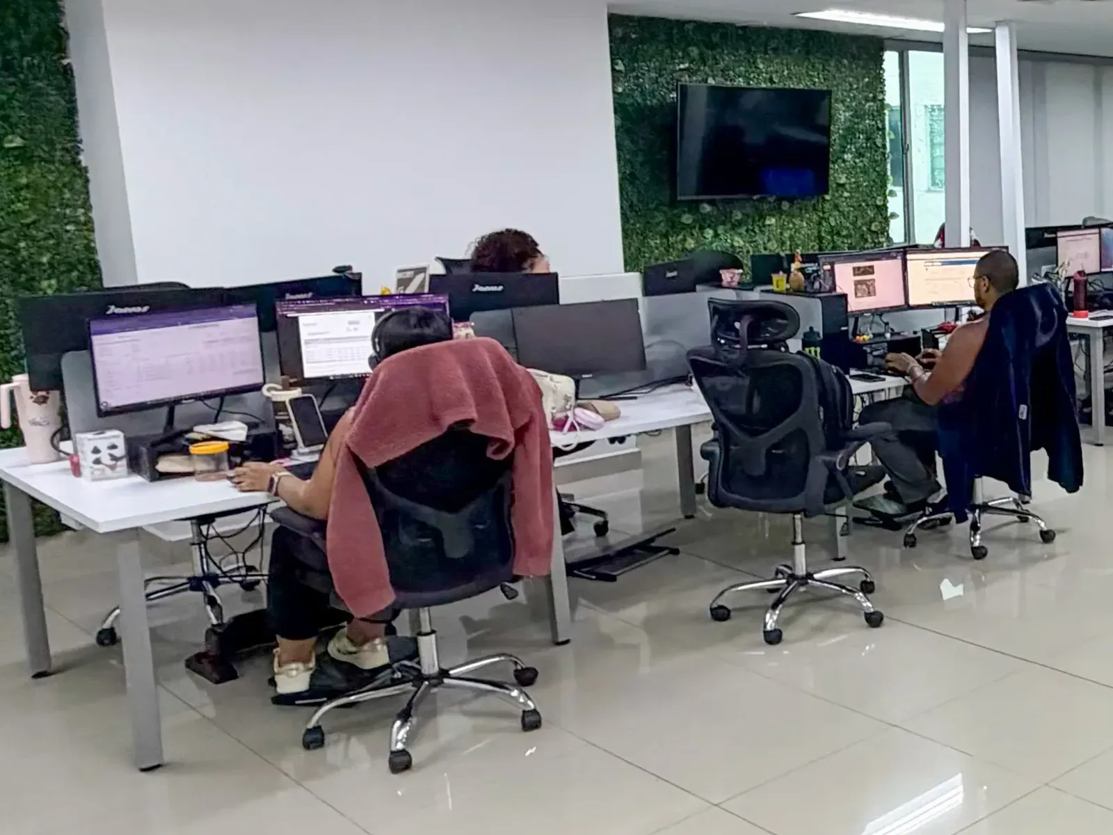 The team at work during a shift