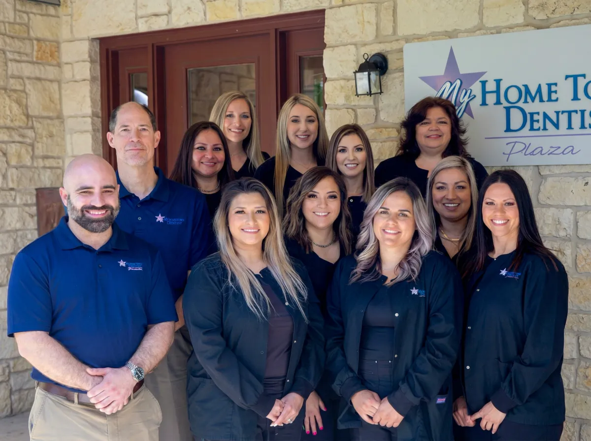 The dental team outside the office
