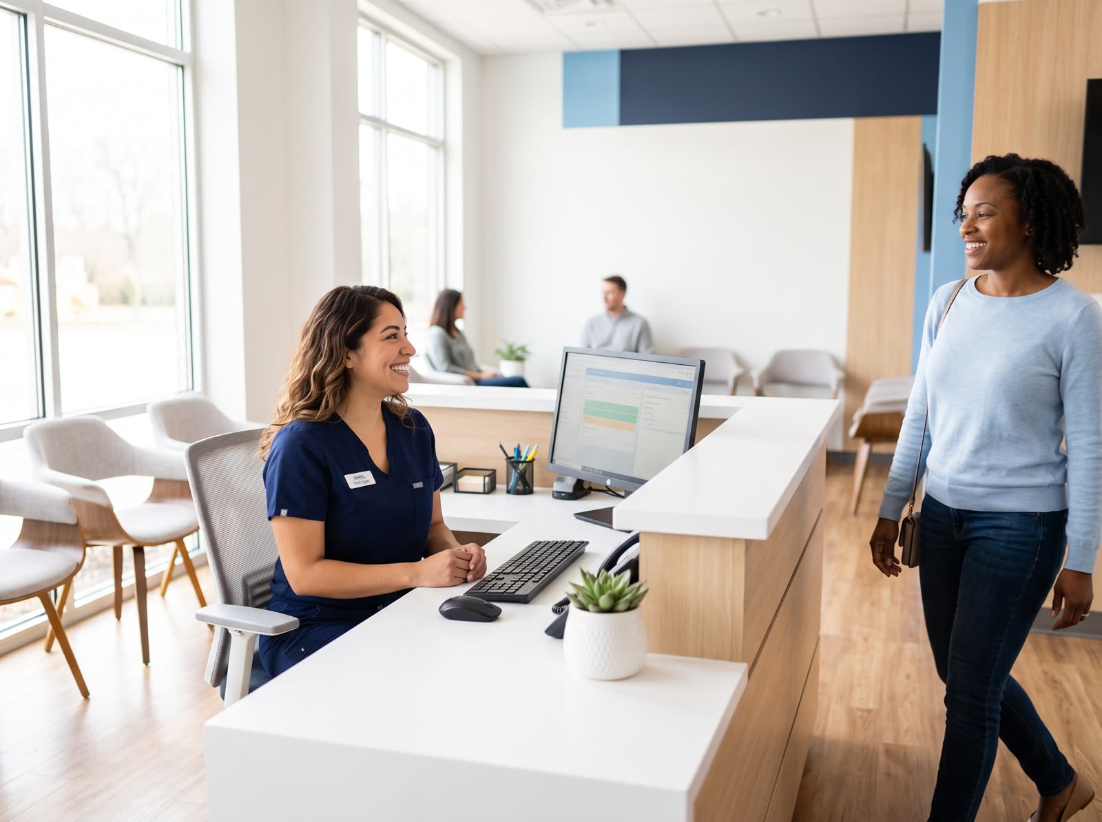 A BDG agent taking an inbound patient call